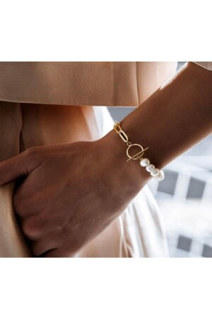 Women's Pearl T-lock Chain Bracelet - Fullcontrol