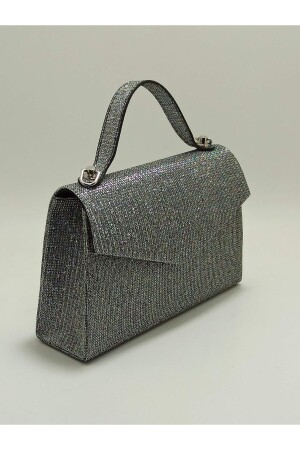 Women's Platinum Breasted Glitter Evening Dress Bag - Dizaynbag