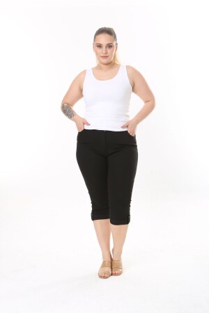 Women's Plus Size Double Leg Capri - Eylül Butik
