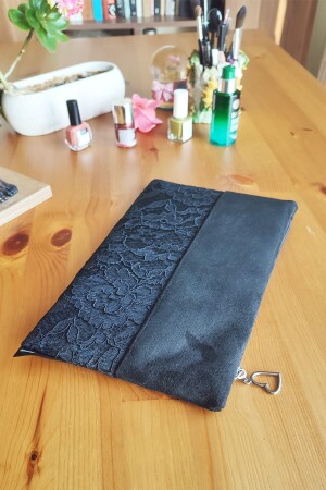 Women's Portfolio & Clutch Bag Black - Ju Yaratıcı Tasarım