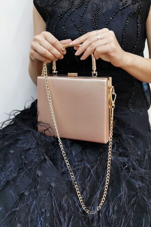 Women's Powder Fabric Evening Dress Clutch Bag 294 - NAZART