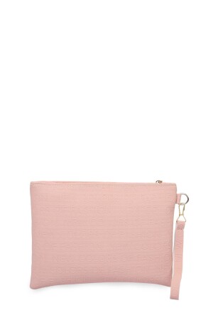 Women's Powder Written Hand Strap Portfolio Clutch Bag - Bagfoni