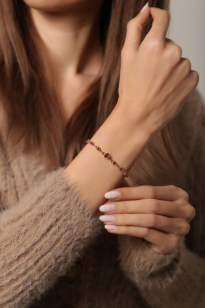 Women's Rose Zultanite Stone Drop 925 Sterling Silver Bracelet - Forenza
