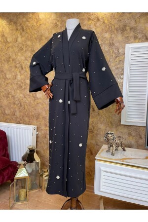 Women's Seasonal Pearl Detailed Abaya - Elti Collection