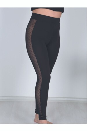 Women's Side Tulle Detailed Leggings - Misskatre