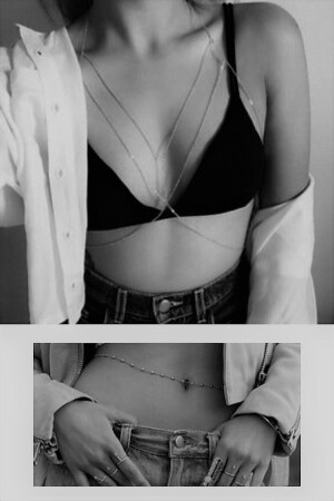 Women's Silver Body Accessory Silver Ball Chain Waist Chain Accessory - Classy
