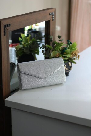 Women's Silver Ribbed Evening Dress Shoulder Bag - Moom Bag