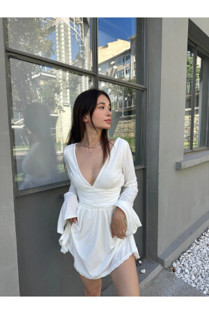 Women's Spanish Sleeve Detail Sandy Dress with Shorts - Khar