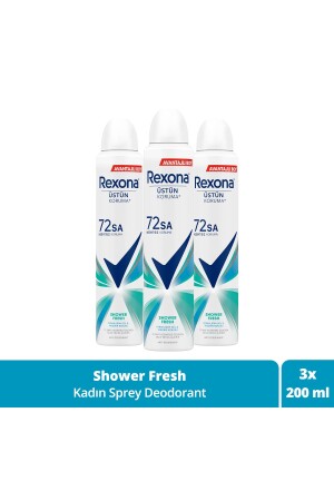 Women's Spray Deodorant Shower Fresh 72 Hours Uninterrupted Superior Protection 200 ml X3 - Rexona