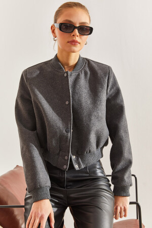 Women's Stamp Bomber Jacket L - Bianco Lucci