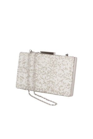 Women's Strappy Portfolio Stoned Box Shoulder And Hand Evening Bag Late Party Wedding Bridal Prom Formal Bag GP15901 - Lamizon