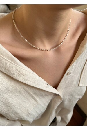 Women's transparent beaded dore necklace - Takıtarzım