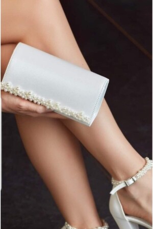Women's White Bridal Bag - Damla Gelinlik Ve Aksesuar