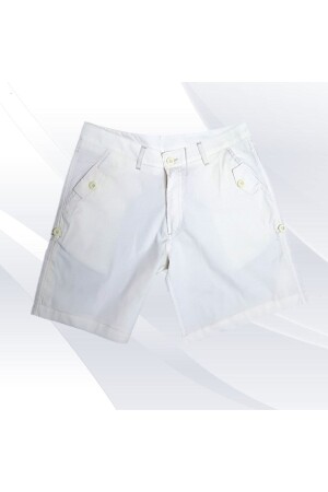 Women's White Plus Size Cotton Shorts - Gotmotto