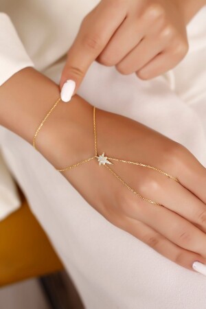 Women's White Stone Pole Star Silver Shahmaran 3 Colors - Sariaslan