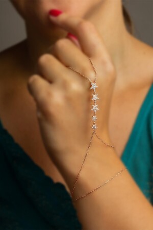 Women's White Stone Star Shahmaran - Rose Bl-0128 - By Barun Silver