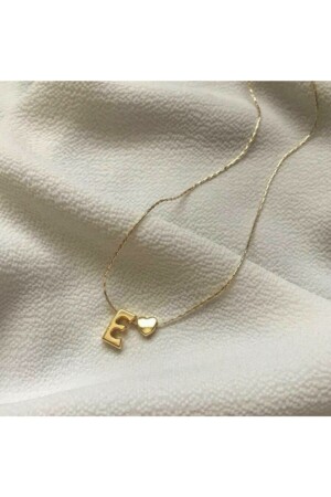 Women's Yellow E Letter Heart Necklace - Asia Chic
