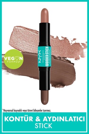 Wonder Stick Çift Taraflı Krem Kontür & Aydınlatıcı Stick - Light Medium - Nyx Professional Makeup