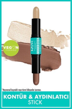 Wonder Stick Double Sided Cream Contour & Highlight Stick - Universal Light - Nyx Professional Makeup