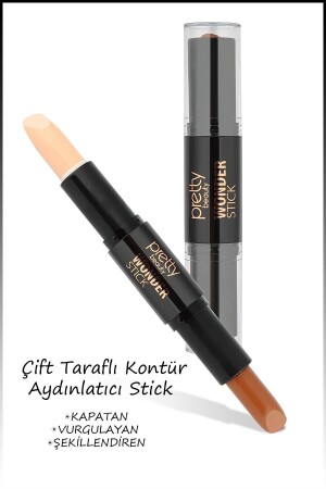 MNZ-Wonder Stick Contour & Illuminator مضاعفة الجانب - Pretty Beauty