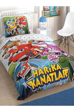 Wonderful Wings Super Team Licensed Duvet Cover Set Elastic 160 Cm X 220 Cm 92890 - Taç
