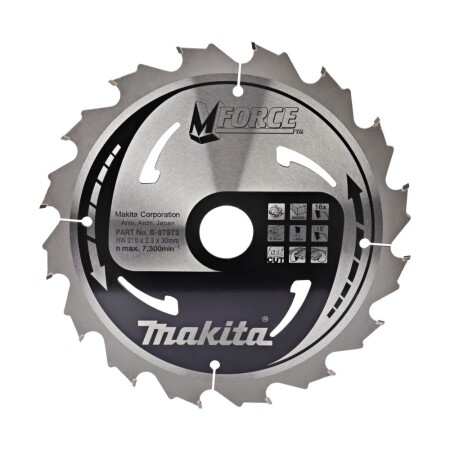 Wood cutting disc MAKITA 210x30x2.3mm 16T 15° - Makita Accessories