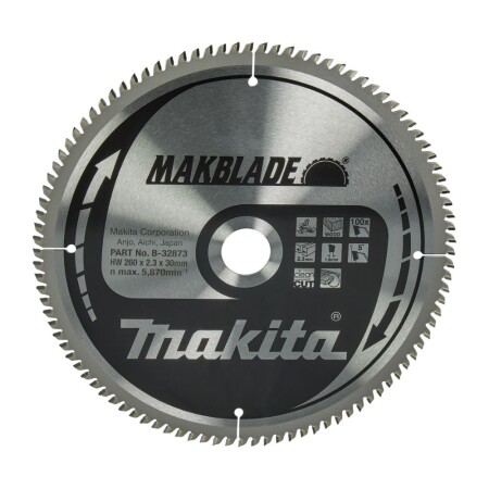 Wood cutting disc MAKITA 260x30x2.3mm 100T 5° - Makita Accessories