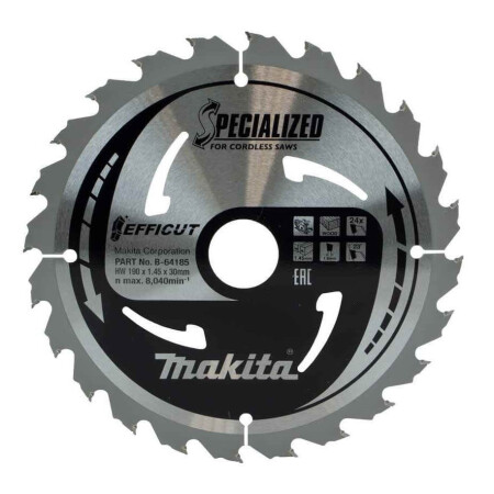 Wood cutting disc MAKITA Efficut 190x30x1.45mm 24T 23° - Makita Accessories