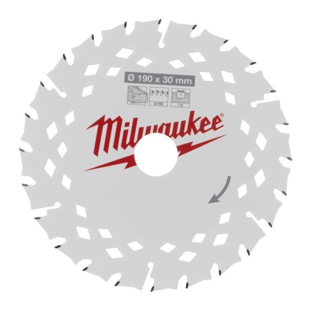 Wood cutting disc MILWAUKEE CSB P W 190x30x1.8 24ATB - Milwaukee Accessories