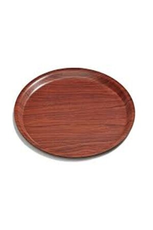 Wood Patterned Anti-Slip Round Tray 43 cm BR0196440112 - Bahat