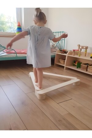 Wooden 5-Piece Balance Beam, Balance Board, Children's Activity Toy Wood Balance Beam WUİDE20023 - wudie