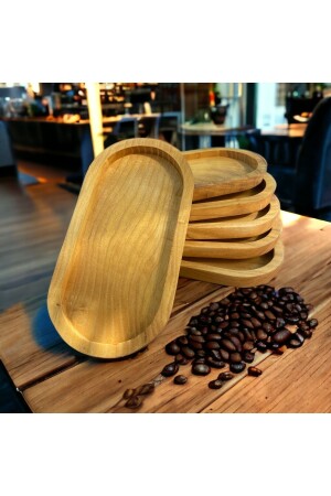 - Wooden 6-Piece Breakfast Plate - Oil Pot - Snack Bowl - Presentation Bowl - Organizer - 1'Okay Design