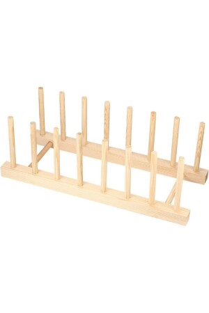 Wooden 7-Piece Plate Holder, (Tray, Plate Holder, Cutting Board, Pot Cover, Plate, Bowl, Cup evyasam7 - Pomerol