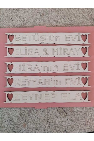 WOODEN BABY PLAYHOUSE NAME RING PLEASE SPECIFY YOUR NAME - Belinay Çocuk Dünyasi
