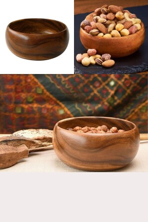 Wooden Bamboo Snack Plate Organic Bamboo Bowl Snack Bowl (3 PCS) Yayke-1002711 - Yayke
