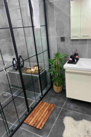 Wooden Bath Mat Decorative Bath Mat Solid Bath Mat 60*30 Cm Opzr A. Bath Mat 1 - OverPazar