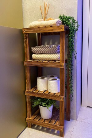 Wooden Bathroom Organizer Solid Bathroom Kitchen Shelf Towel Holder Mob103102 hd617 - webotto 8
