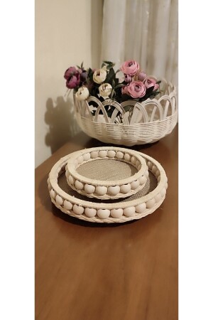 Wooden Beaded Tray - Elfidaa Wood