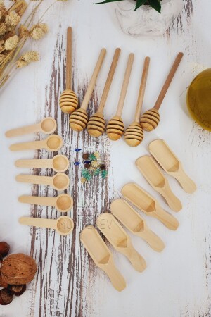 Wooden Board Serving Honey Jam Spoon Spice Spoon Sugar Coffee Spoon Kitchen Spoon Set Wooden Spoon SR03 - MONTESEV