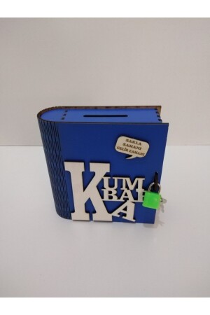 Wooden Book-Looking Decorative Piggy Bank - Ahşap Aksesuar