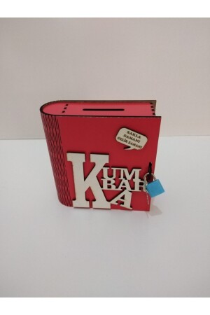 Wooden Book-Looking Decorative Piggy Bank - Ahşap Aksesuar