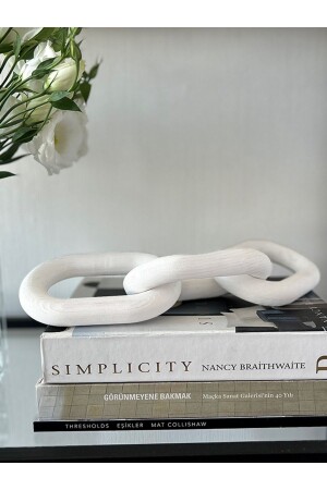 Wooden Chain- Wooden Decorative Chain- Wooden White Color Chain WR001-WH - Peony Studio