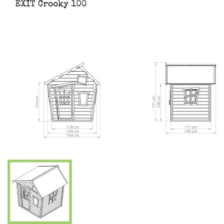 Wooden children's playhouse Exit Crooky 100 Grey-Beige - Exit