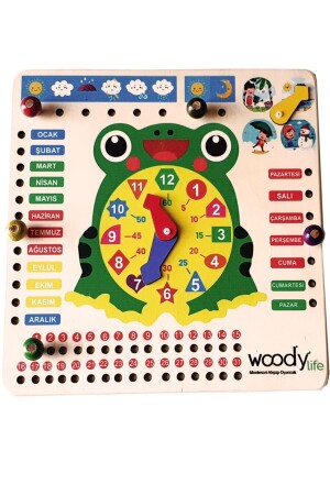 Wooden Clock Climate Seasons Months Days And Weather Learning Calendar Educational Toy Metery - Woodylife