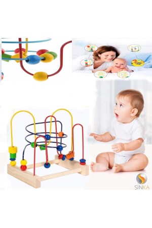 Wooden Coordination Game Coil Spring Maze Educational Toy - Sinka