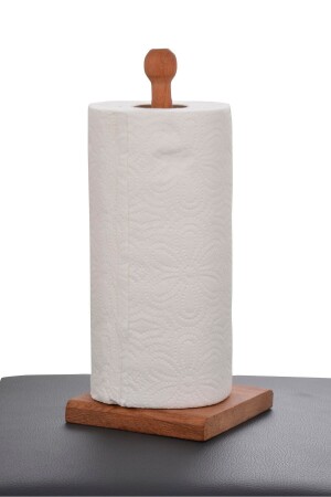 Wooden Counter Top Paper Towel Holder Beech Wood - Kiliçlarhome