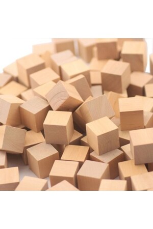 Wooden Cube Blocks 1cmx1cmx1cm 100 Pieces Natural Wood Cube - Venfa