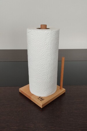Wooden Cylinder Towel Napkin Holder Full Beech Solid Luxury Sturdy Screwless Assembly VERTICAL HAV. PEÇ. - K&G foot rest