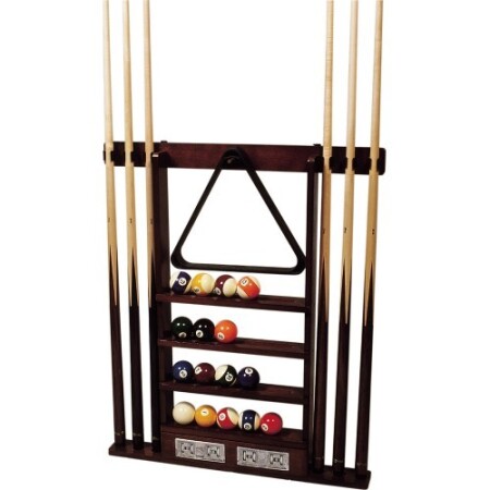 Wooden De Luxe Wall Rack for 6 Cues - Buffalo