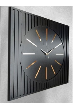 Wooden Decorative Wall Clock with Mirror Numerals 40 Cm PA3 - harika crown